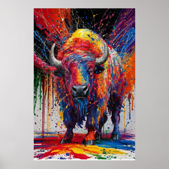 AI Buffalo Art Poster (Front)