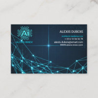 AI Business Card, Robotics Futuristic Technology