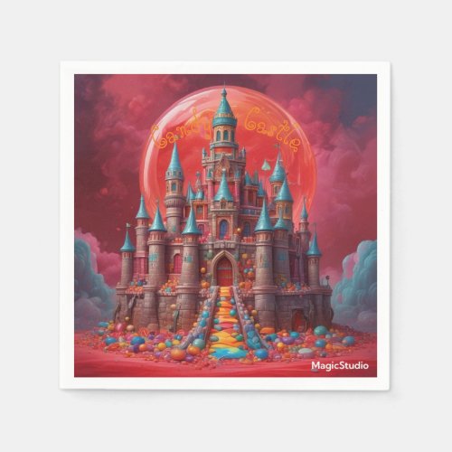 AI Candy Castle Napkins