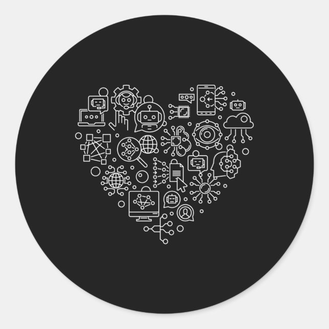 Ai Cbot He Ificial Intelligence Robot Expert Classic Round Sticker (Front)