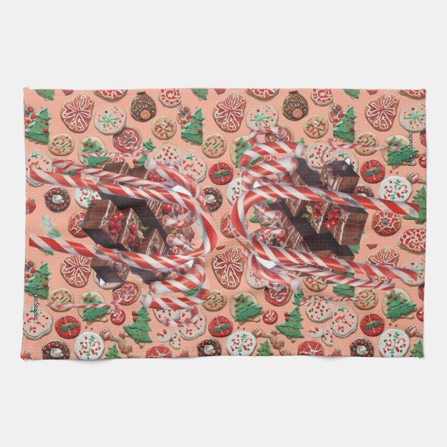 AI Christmas Goodies Kitchen Towel (Horizontal)
