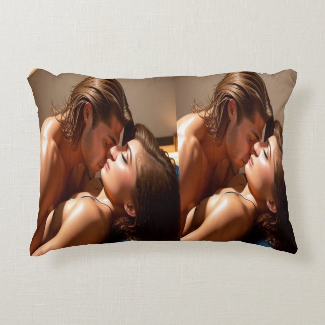 AI Couple romance sexy pic Accent Pillow (Front)