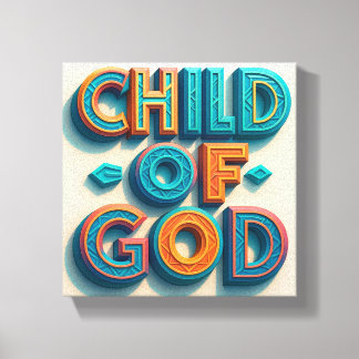 Ai design Child of God Canvas Print Christian Wall