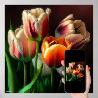 Premium AI Image  Tulip's Whisper A Single Petal of Spring