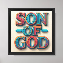Ai design Son of God Stretched Canvas Print