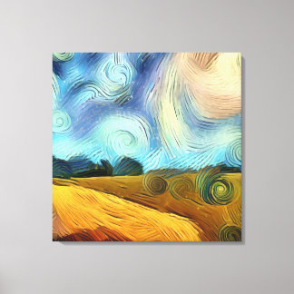 AI Digital Vincent Van Gogh Style Artwork Canvas Print