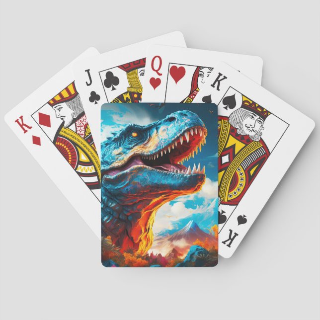 Ai Dinosaur Poker Cards (Back)