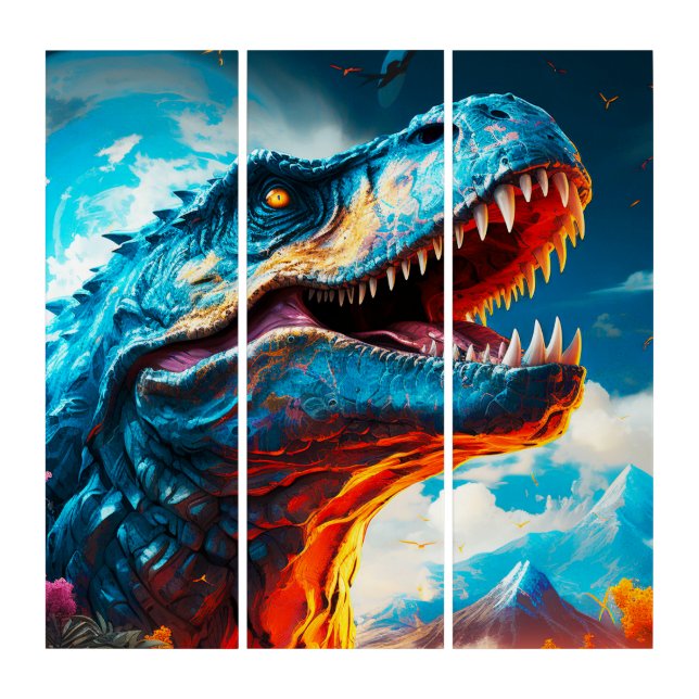 Ai Dinosaur Triptych (Front)