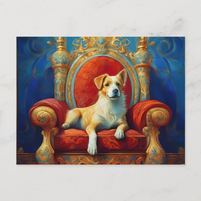 AI Dog Throne Postcard (Front)