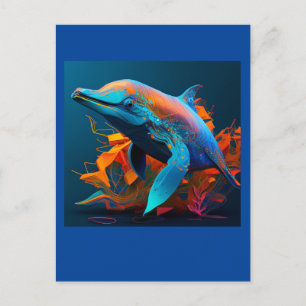 AI DOLPHIN SWIM #1 POSTCARD
