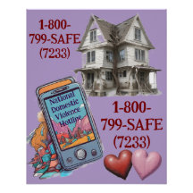 AI Downloadable Domestic Violence Hotline Poster