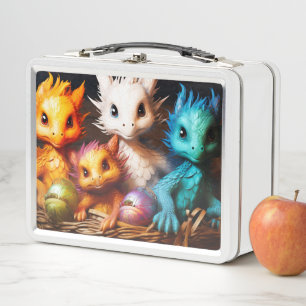 Ai Dragon Babies Metal Lunch Box