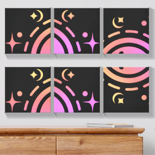 AI emblem Sparkle stars, beacon of the digital era Canvas Photo Tile