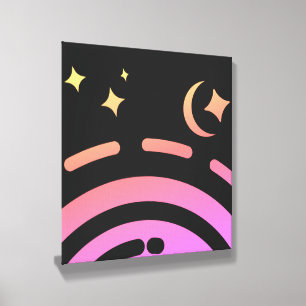 AI emblem Sparkle stars, beacon of the digital era Canvas Photo Tile