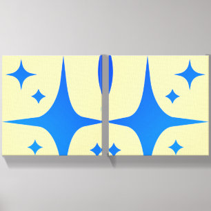 AI emblem Sparkle stars, beacon of the digital era Canvas Photo Tile