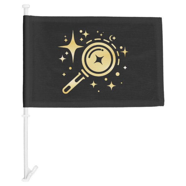 AI emblem Sparkle stars, beacon of the digital era Car Flag (Front)
