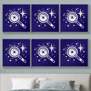 AI emblem Sparkle stars, beacon of the digital era Foam Core Photo Tile