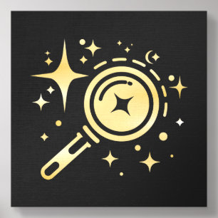 AI emblem Sparkle stars, beacon of the digital era Foam Core Photo Tile