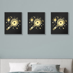 AI emblem Sparkle stars, beacon of the digital era Foam Core Photo Tile