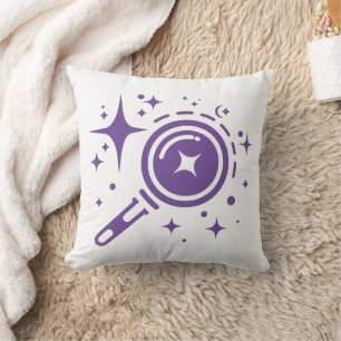 AI emblem Twinkle stars, beacon of the digital age Throw Pillow