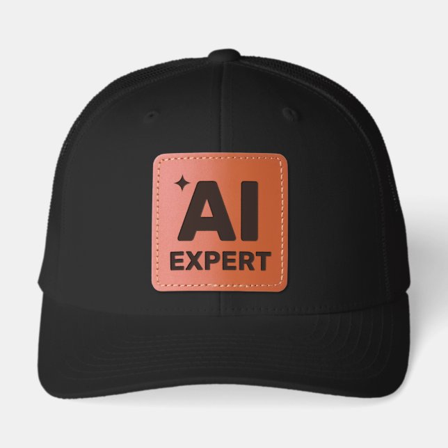 AI Expert™ Leather Patch Hat  (Front)