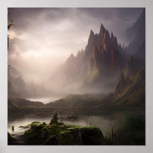 AI Fantasy Landscape #04 Poster