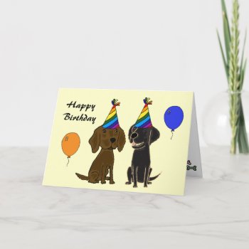 Ai- Flatcoated Retriever Birthday Card by inspirationrocks at Zazzle