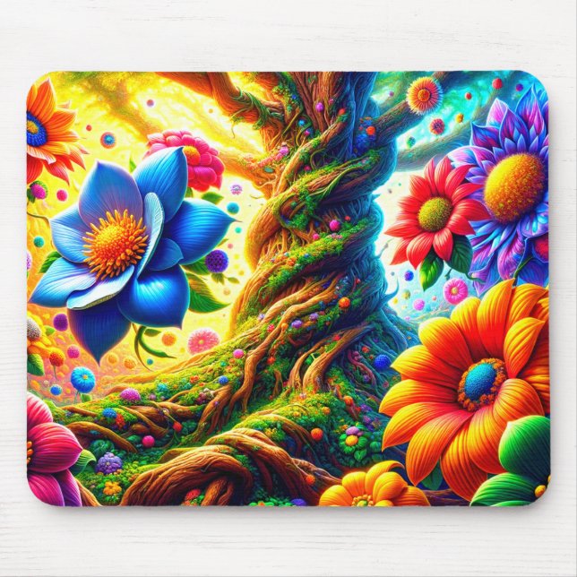 AI Flowers Mouse Pad (Front)