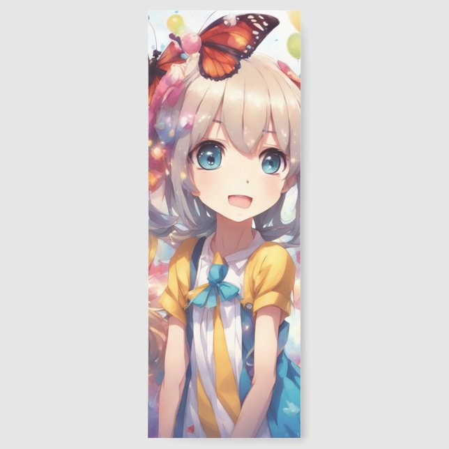 AI generated anime butterflies party Bookmarks (Front)