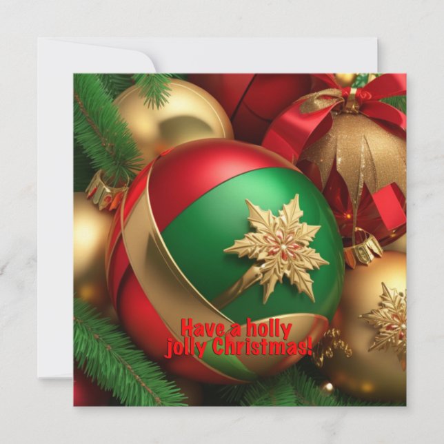 AI Generated Christmas Greetings Art Holiday Card (Front)