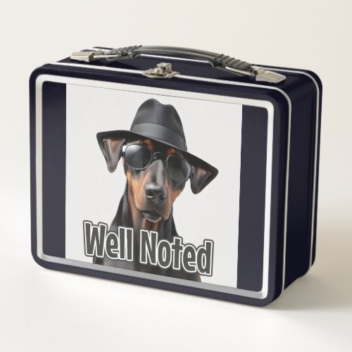 AI_Generated Dog 01 Well noted Metal Lunch Box