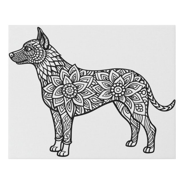 AI Generated Dog Canine Canvas Print (Front)