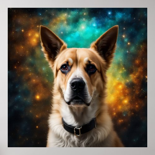 ai generated Dog in a mystical place Poster