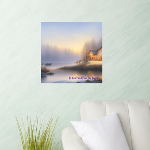 Ai Generated Flow Fog Forest Wall Decal