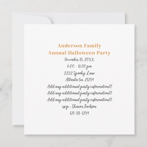 AI Generated Ghost And Pumpkin Halloween Invitation