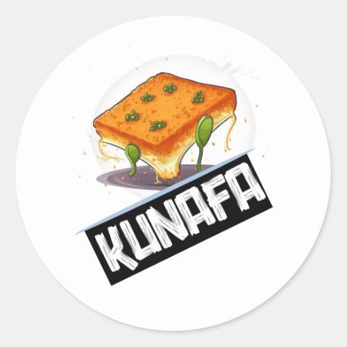 AI Generated Knafeh Kunafa Kunafeh_ كنافة Classic Round Sticker