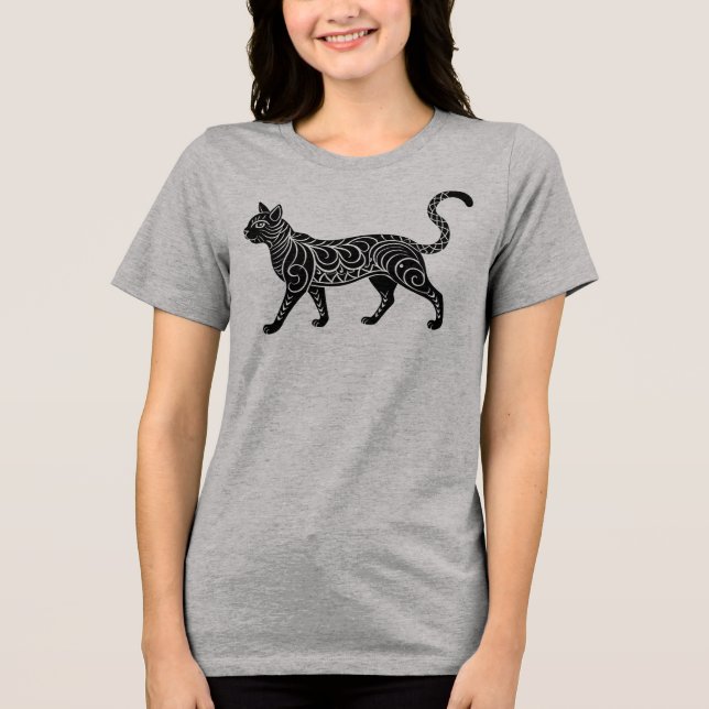 AI-Generated Nature Cat Vector Graphic Tee (Front)