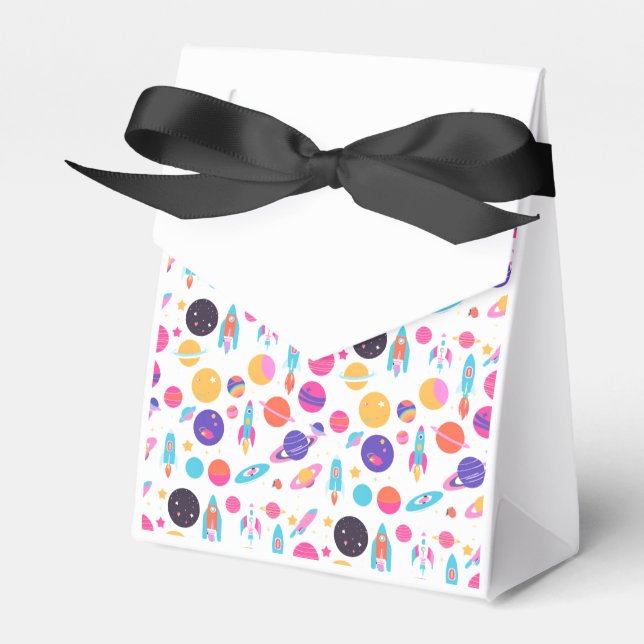 AI Generated Space Patterned Favors Gift Bag  Favor Boxes (Front Side)
