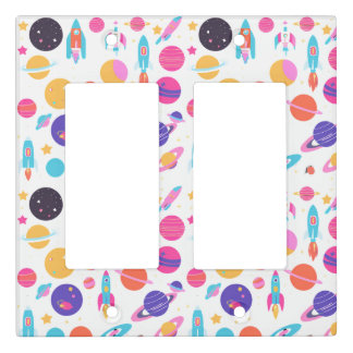 AI Generated Space Patterned Light Switch Plate