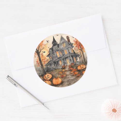 AI Generated Spooky Old House Halloween Sticker