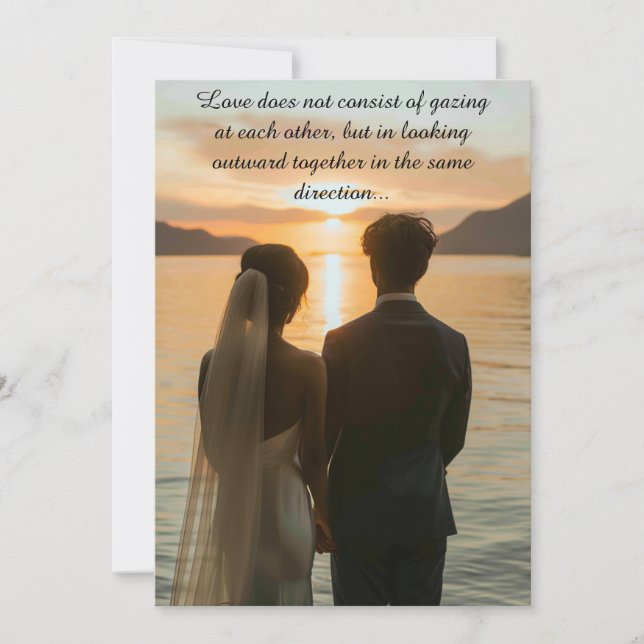 AI-Generated Traditional Newlyweds Wedding  Invitation (Front)