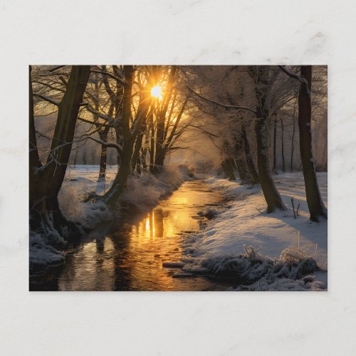 AI generated Winter Landscape Postcard