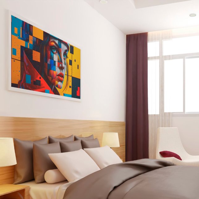 Ai Generated Woman as Modern Art Poster (Creator Uploaded)