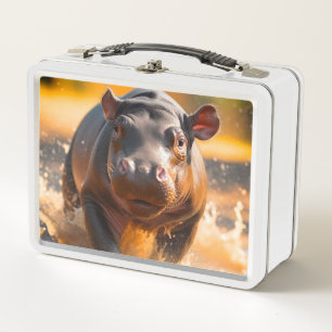Ai Hippo Metal Lunch Box