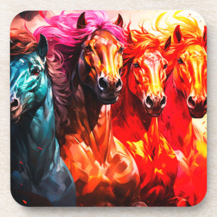 Ai Horses Beverage Coaster