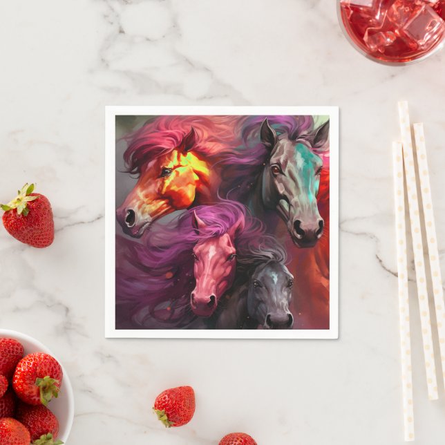Ai Horses Napkins (Insitu)