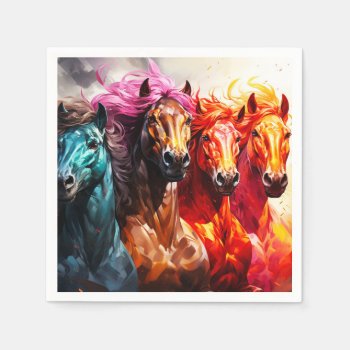 Ai Horses Napkins by MarblesPictures at Zazzle