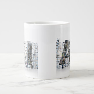 AI Industrial Letterform Architecture Art Giant Coffee Mug