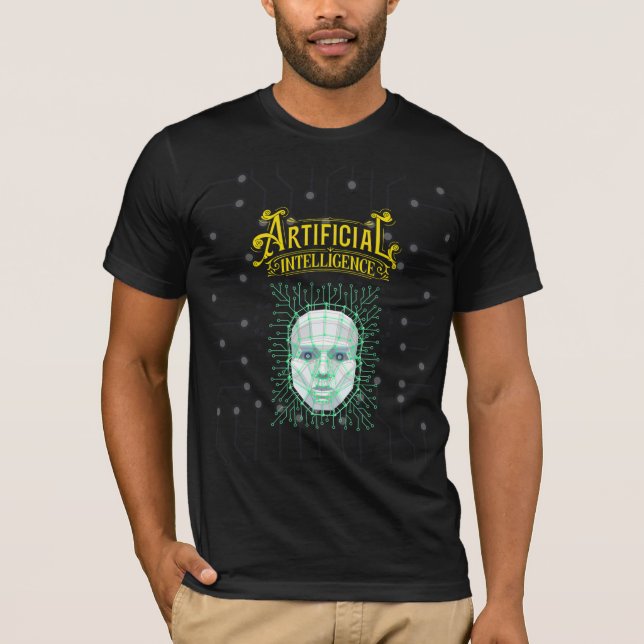 AI-Inspired Men's T-Shirt Designs | Futuristic ai (Front)