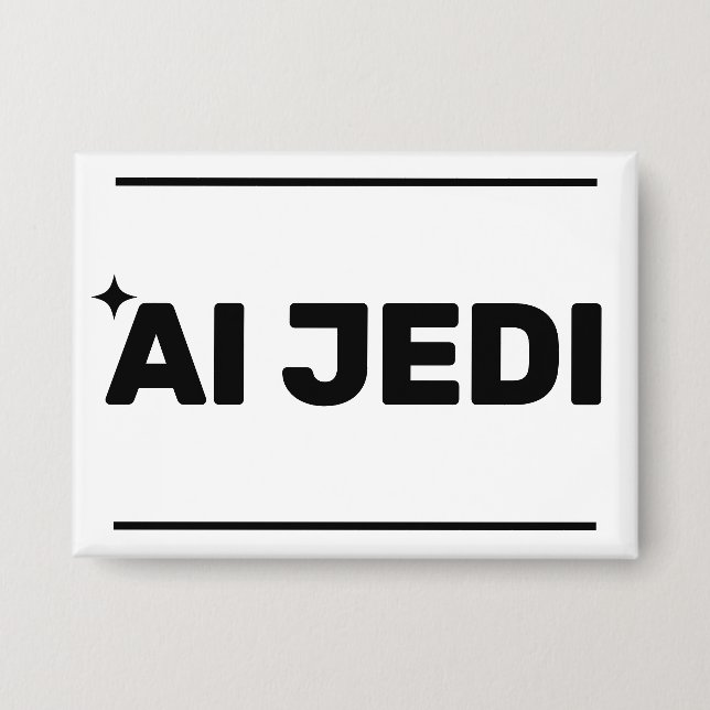 AI Jedi™ Button (Customize It!) (Front)